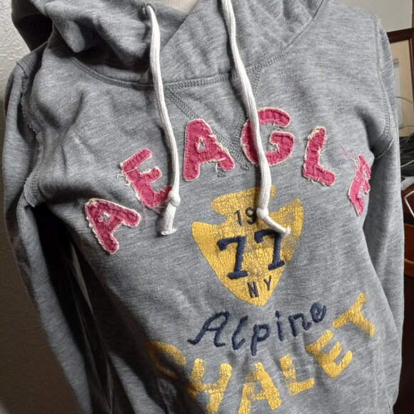 American Eagle 1977 Logo Hoodie size M Women Alpine Chalet - Picture 2 of 8